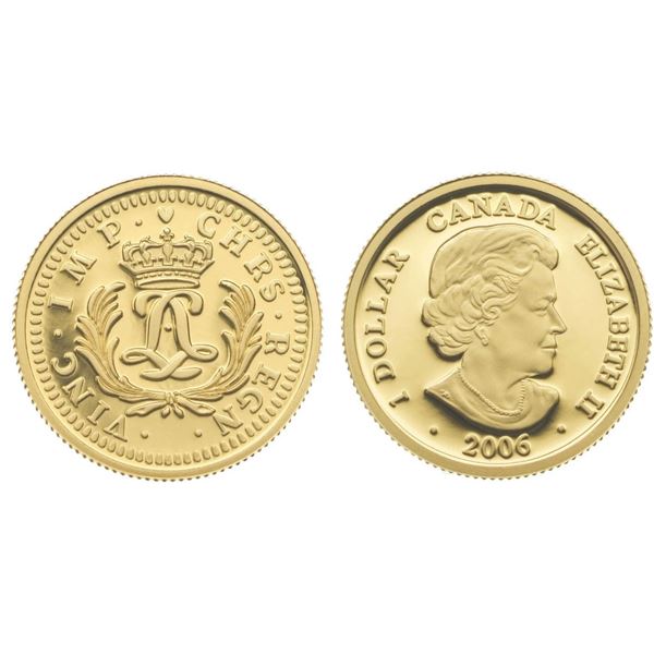 2006 $1 1723 Louis d'or Mirliton - Pure Gold Coin.  Tax Exempt.