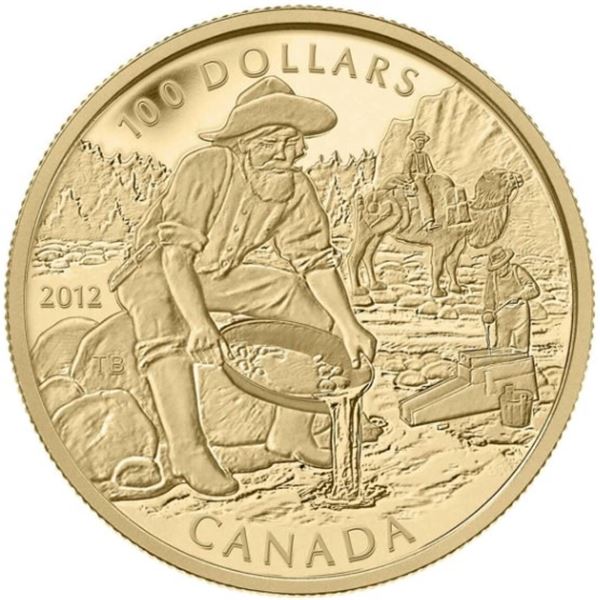 2012 $100 150th Anniversary of the Cariboo Gold Rush - 14kt. Gold Coin.
