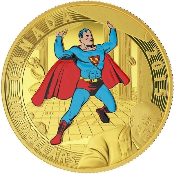 2015 $100 Iconic Superman Comic Book Covers: Superman #4 14K Gold.