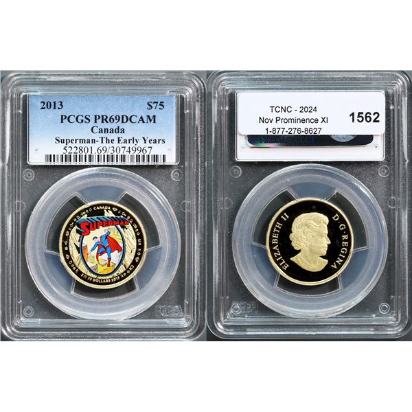 2013 $75 Gold Superman-The Early Years, PCGS Splendid PROOF-69DCAM.