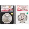 Image 1 : 2013 $10 Snake NGC PERFECT SPECIMEN-70 & USA 2017 $1 Eagle NGC PERFECT Mint State-70.  Lot of 2 coin