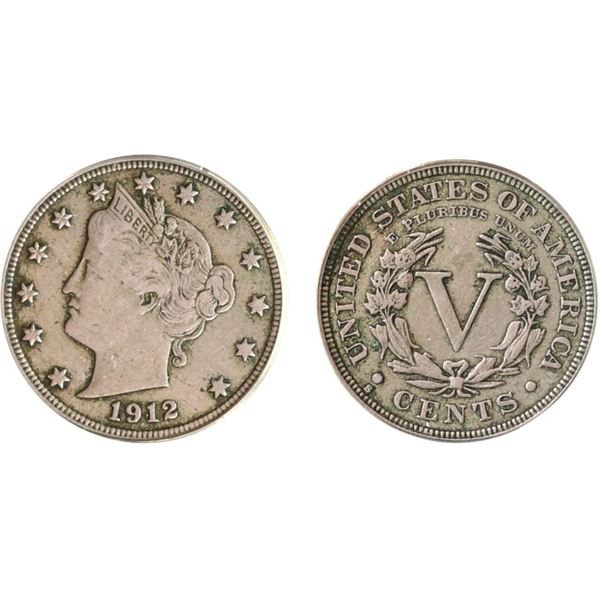 USA;  1912S 5¢ CCCS Choice Very Fine-30.