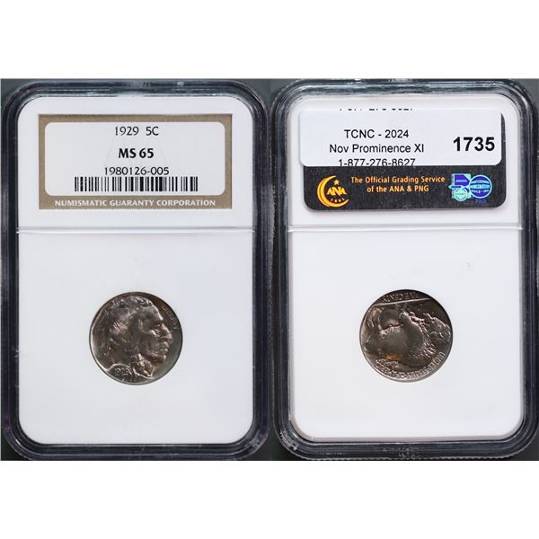 USA;  1929 5¢ NGC Gem Mint State-65