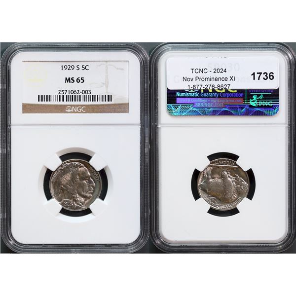 USA;  1929 5¢ NGC Gem Mint State-65