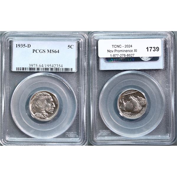 USA;  1935-D 5¢ PCGS Choice Mint State-64