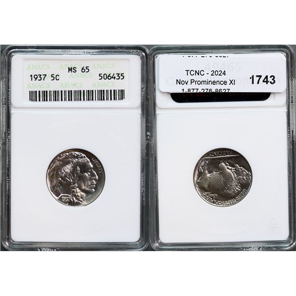 USA;  1937 5¢ ANACS Gem Mint State-65