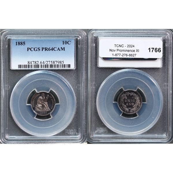 USA;  1885 10¢ PCGS Choice PROOF-64CAM