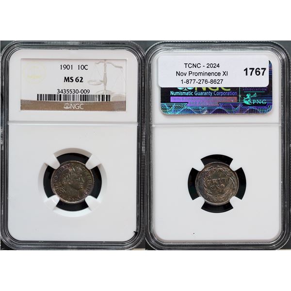 USA;  1901 10¢ NGC Choice Mint State-62