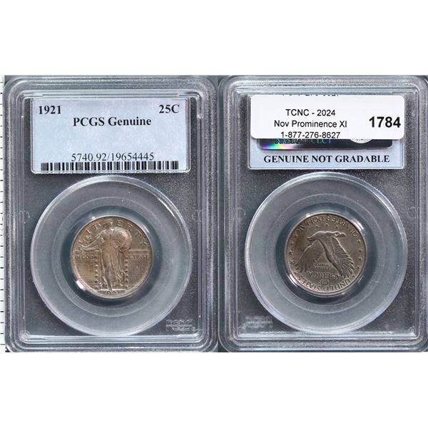 USA;  1921 25¢ PCGS Genuine.