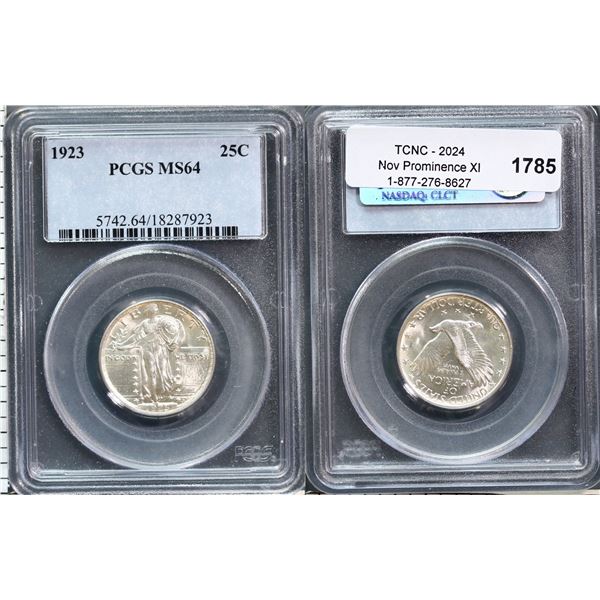 USA;  1923 25¢ PCGS Choice Mint State-64