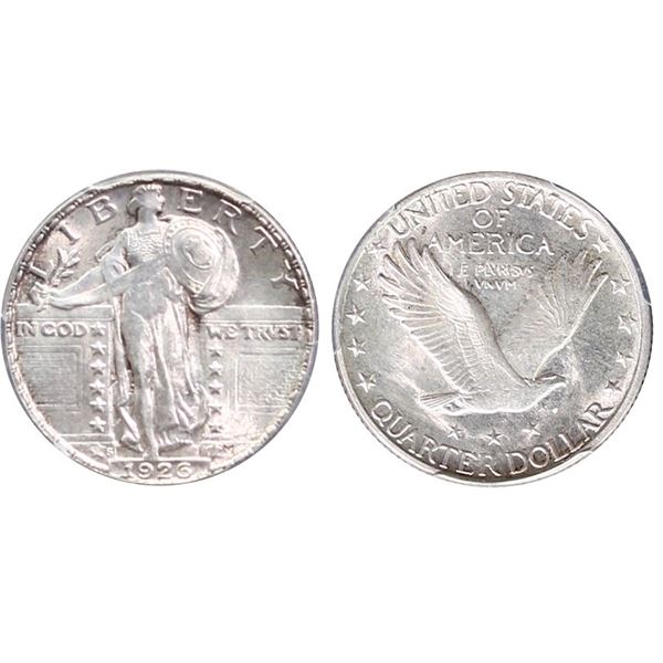 USA;  1926-S 25¢ PCGS Choice Mint State-63