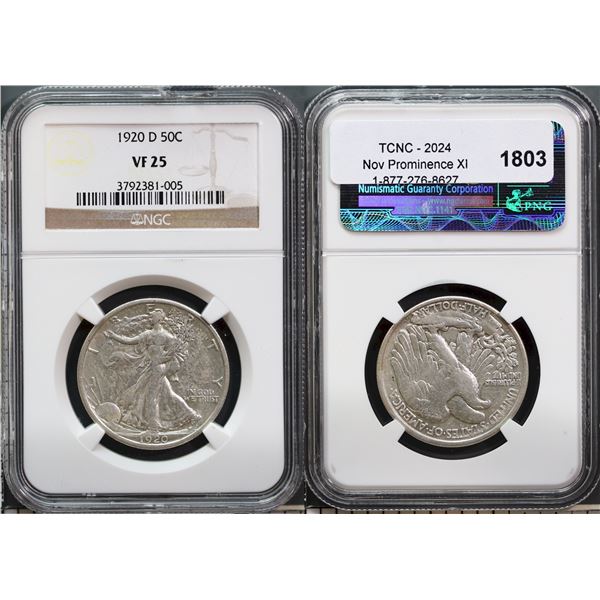 USA;  1920-D 50¢ NGC Choice Very Fine-25