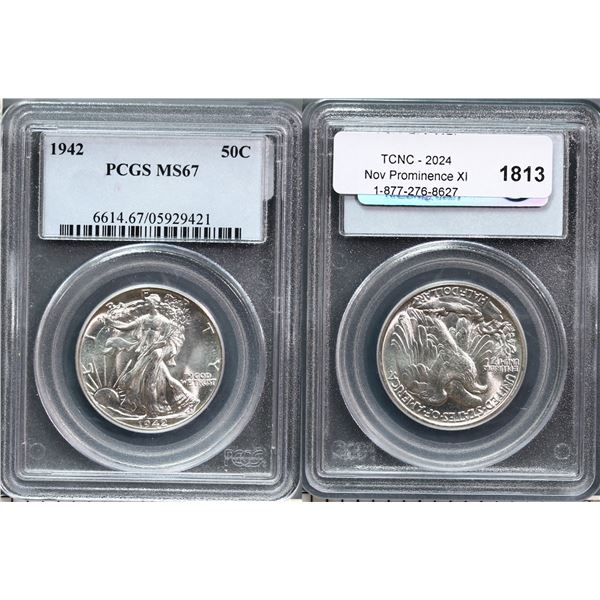 USA;  1942 50¢ PCGS Superb Gem Mint State-67