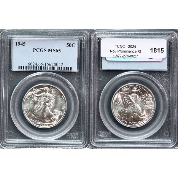 USA;  1945 50¢ PCGS Gem Mint State-65