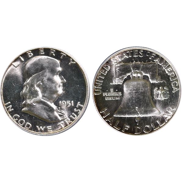 USA;  1951 50¢ PCGS Superb Gem PROOF-66