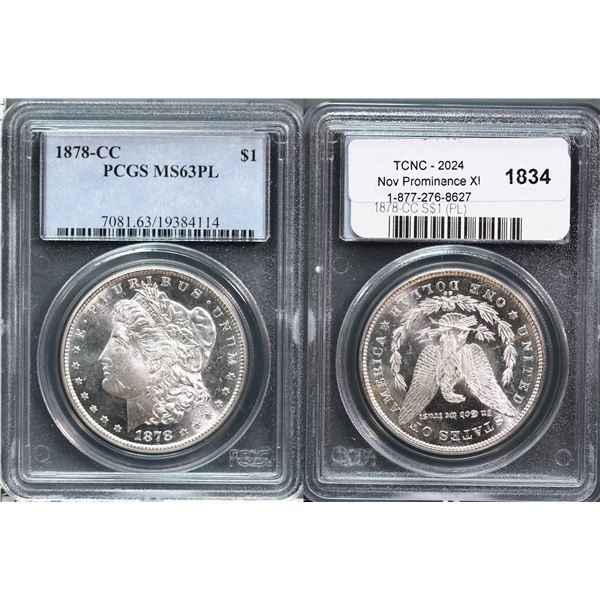 USA;  1878-CC $1 PCGS Choice Mint State-63PL