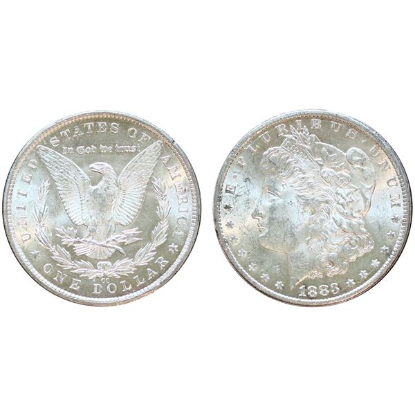 USA;  1883-CC $1 UNC or better.
