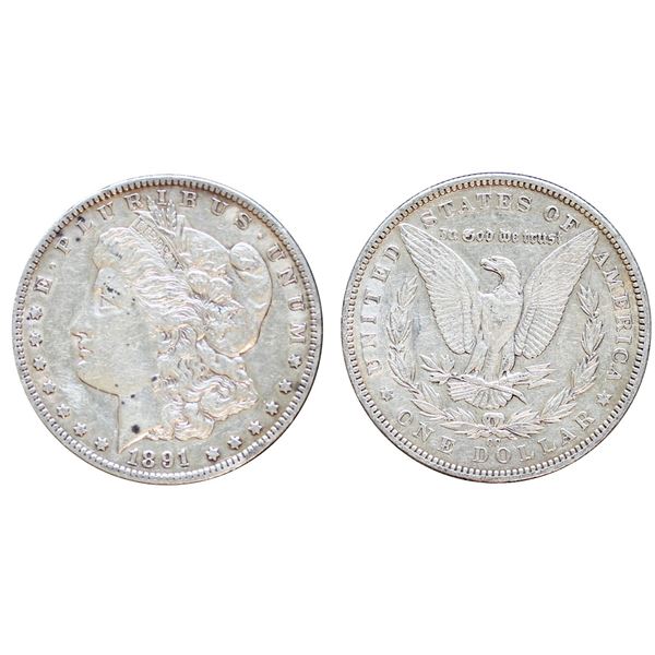 USA;  1891-CC $1 VF-EF or better.