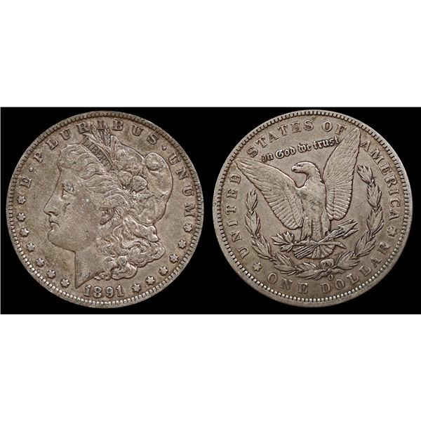 USA;  1891-O $1 VF-EF or better.