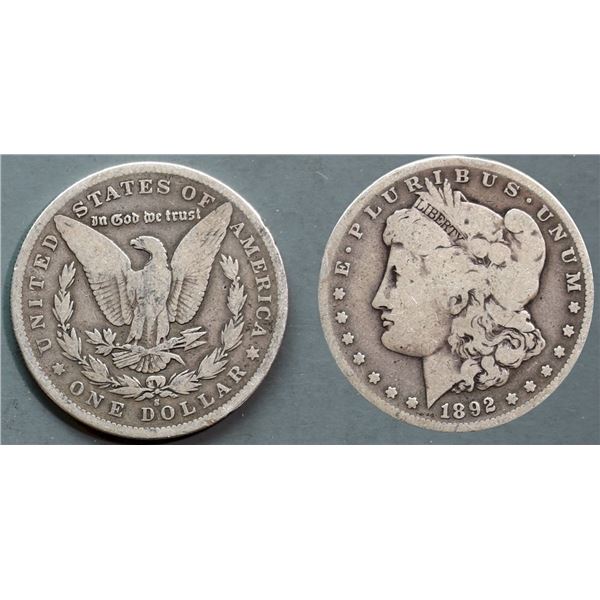 USA;  1892-S $1 VG