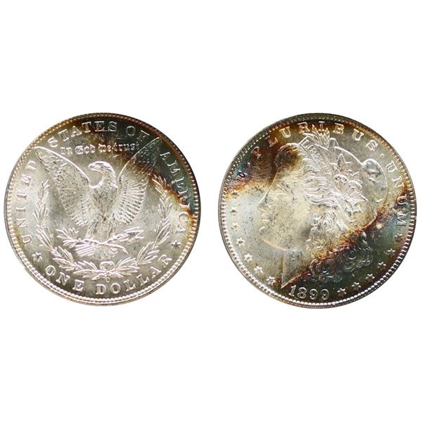 USA;  1899-O $1 PCGS Choice Mint State-64 Holder Broken.