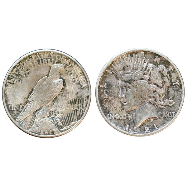 USA;  Peace Dollar 1921 $1 AU or better