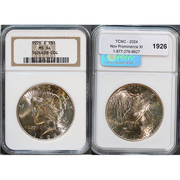 USA;  1926-S $1 NGC Choice Mint State-64