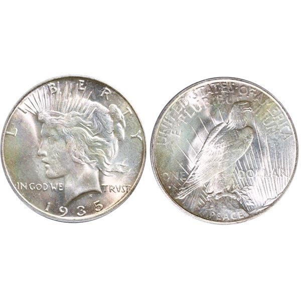 USA;  1935-S $1 PCGS Choice Mint State-64+