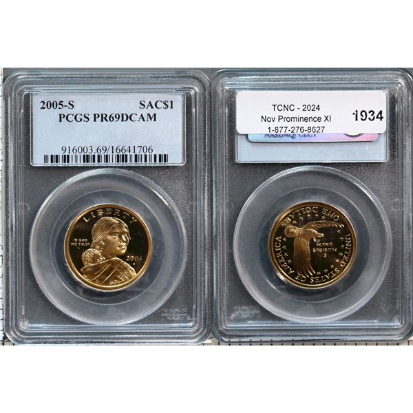 USA;  2005-S $1 Sac PCGS Splendid PROOF-69CAM