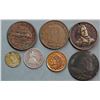 Image 2 : USA Token Lot;  Lot of 7 pcs includes Hardtime tokens, 1878 New Jersey issue, 1868 Ulysses S. Grant 