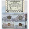 Image 1 : USA;  1943 25¢, 1907 10¢, 1944 5¢, 1942 1¢, 20th Century Mint Mark Collection.  Lot of 4 coins.