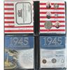 Image 1 : USA; 1945(2) Stamp & Coin Collection, 1972 3 coin Set Americas Freedom Fighter.  Lot of 3 sets