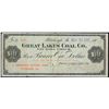 Scrip;  USA 1907 $1 Great Lakes Coal Company Pittsburgh Clearing House Scrip.
