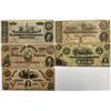 Image 1 : USA; Lot of 5 different Obsolete/Confederate State banknotes. Grades vary VG-VF. A superb lot.