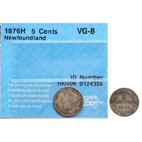 Nfld 1876H 5¢ CCCS Very Good-8