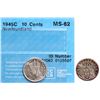 Image 1 : Nfld 1945-C 10¢ CCCS Choice Mint State-62, Lustrous