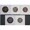 Image 2 : Nfld 1876H 20¢, 1880, 1881, 1885, 1894 All Fine-12 or better.  Lot of 5 coins.