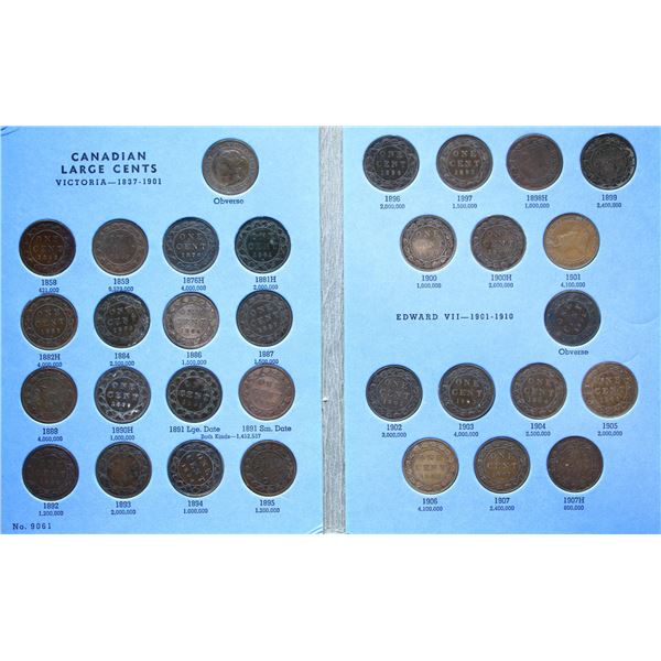 Complete date set! 1858-1920 Large cents, includes some better varieties
