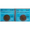 Image 1 : 1887 1¢ Repunched 7 Choice Mint State-62RB & 1899 Doubling on 1899 Mint State-60BR both CCCS graded.