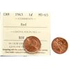 Image 1 : 1943 1¢ ICCS Gem Mint State-65RED.