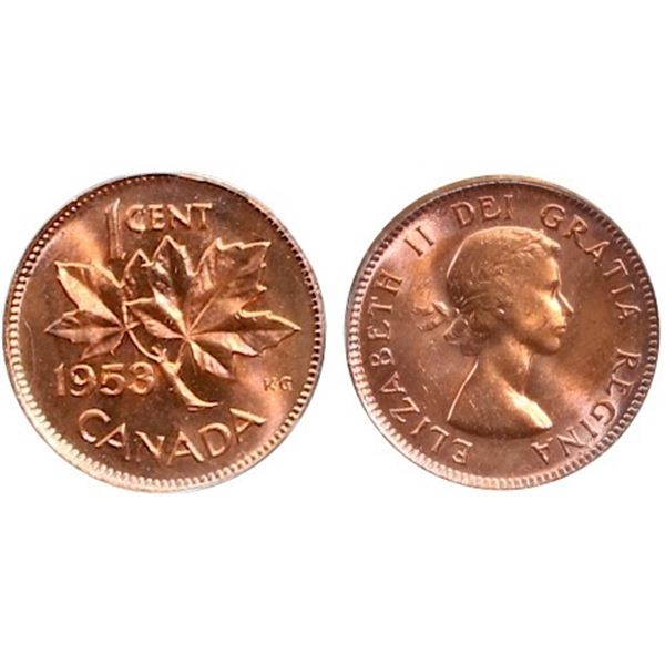 1953 1¢ NSF PCGS/ICCS Gem Mint State-65RED.  Hanging 3 variation.