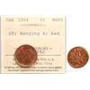 Image 1 : 1954 1¢ SF; Hanging "4" ICCS Gem Mint State-65 Red