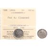 Image 1 : 1884 5¢ Far "4" ICCS Choice Very Fine-30 Key date!   Cleaned.