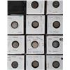 1887 5¢, 1889, 1892, 1894, 1896, 1897, 1898, 1899, 1900 Oval, 1900 Rd & 1901.  Lot of 11 coins VF an
