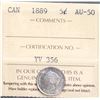 Image 2 : 1889 5¢ ICCS About Uncirculated-50.