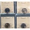Image 1 : 1937 5¢,1940, 1945, 1954 All 4 coins ICCS Choice Mint State-64 to Gem Mint State-65