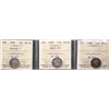 Image 1 : 1898 10¢ Obv 6, 1899 Sml 9's both Very Fine-20 & 1888 Choice Fine-15.  Lot of 3 ICCS graded coins.