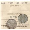 Image 1 : 1905 10¢ ICCS Extra Fine-40.  Nice issue with remaining lustre.