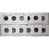 Image 1 : 1953 10¢ to 1969.  Lot of 12 non graded coins circ to BU.  See Pic.