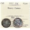 Image 1 : 1957 10¢ ICCS Superb Gem Proof-Like-66 Heavy Cameo